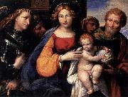 Benvenuto Tisi Virgin and Child with Saints Michael and Joseph France oil painting artist